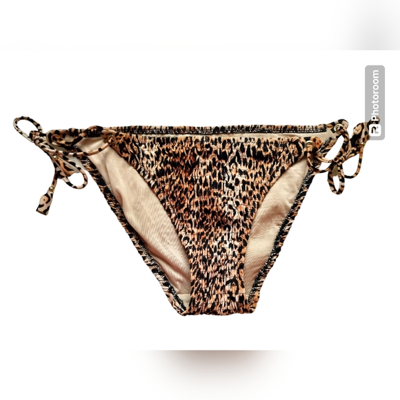 Victoria's secret two piece swimsuit bikini set leopard print strappy size 34B/M - Picture 6 of 15